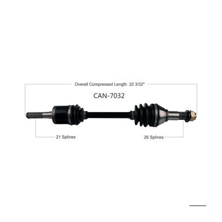 Wide Open OE Replacement CV Axle for CAN AM FRONT RIGHT OUTLAND/RENE/450-570 15- CAN-7032